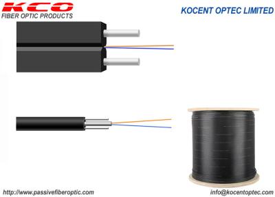 China PVC LSZH 2fo SM Monomode G657A FTTH Optical Fibre Drop Cable 2km 1km for sale