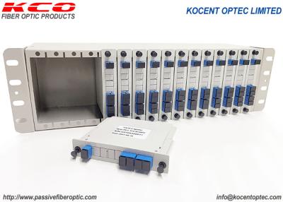 China 14 Slot 19' 3U PLC Fiber Optics Splitter Rack Montagebaar patch paneel 1*2 1*4 1*8 1*16 Te koop