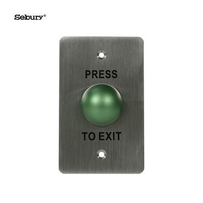 China Waterproof Metal Sebury Metal Dome Green Mushroom Door Lock Push Exit Knob for sale