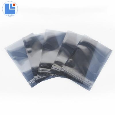 China ANTISTATIC Best Selling One Side Clear One Side Aluminum Foil Resealed Ziplock Antistatic Plastic Card Packaging Bag for sale