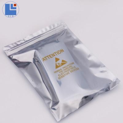 China Pink Anti-Static ESD PE Bag Use in Cleaning Chamber Light Gray Transparent Zip Lock Aluminum Foil Bag Anti-Static for sale