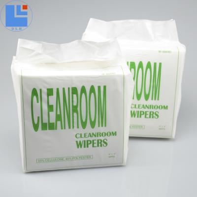 China Sustainable Wood Pulp Resistant Lint Free Nonwoven Polyester Industrial Clean Room Wipers 0606 for sale