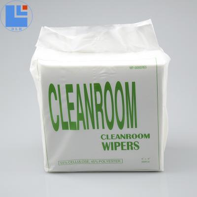 China 0606 45% Polyester 55% Cellulose High Absorbent Lint Free Wiper Clean Room Sustainable Disposable Industrial Wipes for sale