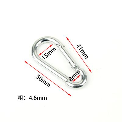 China Regular Wholesale Strict Spring Quality Control Snap Hook Stainless Steel Carabiner for sale