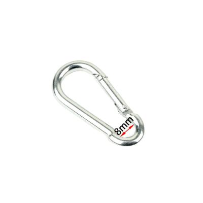 China 50*15*4.6mm Outdoor Sports Mini Wholesale Small Climbing Button Regular Safety Carabiner for sale