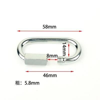 China 58*14*5.8mm Outdoor Sports Mini Wholesale Clip Multifunctional Steel Carabiner Regular Aluminum Swivel for sale