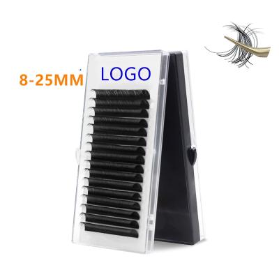 China Custom Natural Soft Korean Silk Lash Volume Eyelash Extensions Vendor of Pbt Mink Eyelashes Extension Lashes 8-25mm for sale