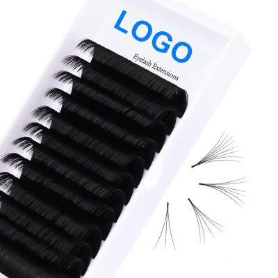 China Wholesale Natural Extensions 8-17mm Long Lashes Easy Extension Lash Tray Fast Fanning Blooming Fan Eyelash Volume for sale