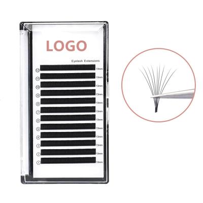 China Natural Wholesale Easy Long Fan Eyelash Extension Supplies Mega Volume Automatic Self Blooming Eyelash Extension for sale