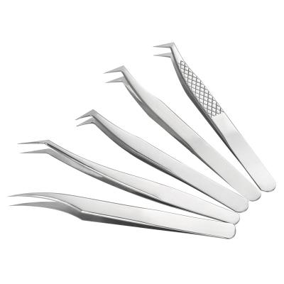 China Volume Tweeezers 90 Degree Isolation Eyelash Tweezers Volume Whips Tool For Eyelash Extensions Grafting for sale