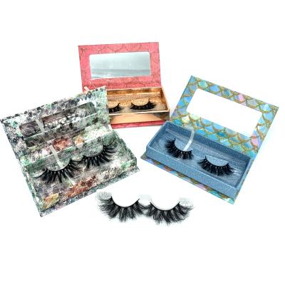 China Hot Selling Custom Made Packaging Wholesale Mink Lashes Private Label Strip Lashes Vendor Natural Soft Eyelash 25mm for sale