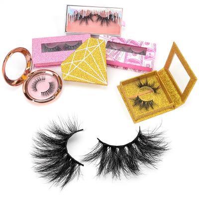 China Premium 3d 25mm Mink Eyelash Strips Long Lasting/Reusable/Washable/Waterproof Siberian Private Label Packaging Mink Eyelash for sale