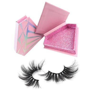 China Hot Cruelty Lasting Mink Eyelash Strips Packaging Box Free Logo Mink Fluffy Lashes Custom Made 3D Sale for sale