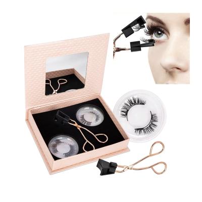 China Reusable Custom Private Label Magnetic Wicks Cut Reusable Kit Natural Magnetic Eyeliner Eyelashes No Glue No for sale