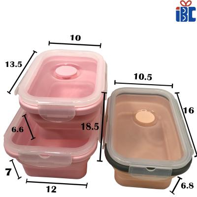 China Viable Silicone Collapsible Lunch Box for sale