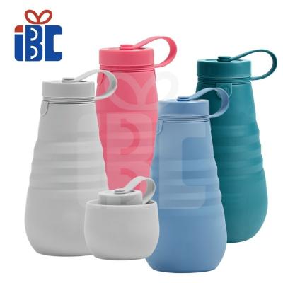 China Portable Custom Logo Silicone Sports Drink Water Bottle for sale