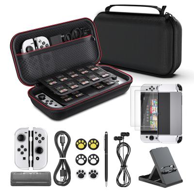 China Ensure Storage Box Protection for OLED Switch High Quality OLED Switch Accessories Travel Bag Kit 17-in-1 Game Carrying Accessory for OLED Switch for sale