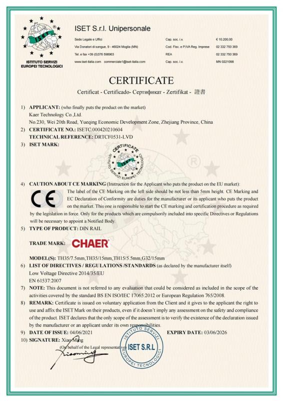 CE - Kaer Technology Co.,Ltd