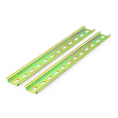 China Guide rail Cabinet panel dinrail rack 35mm steel guide slotted din rail for sale