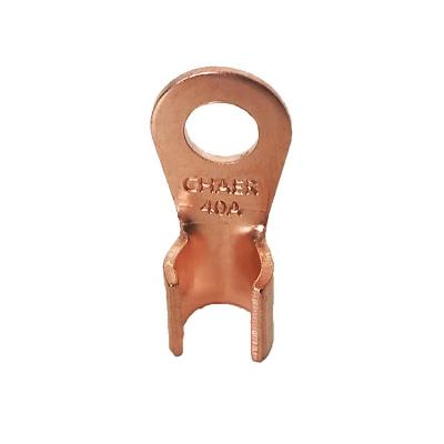 China T2 OT-40A Tube Copper Copper Open End Lug For Wire Connection for sale