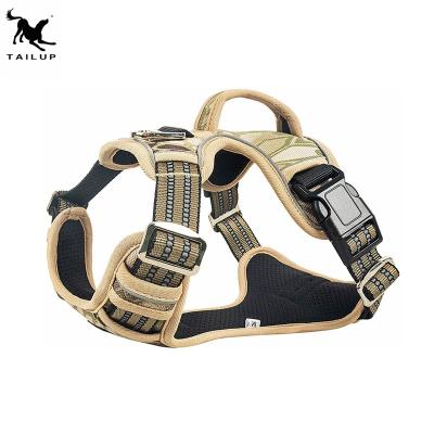 China 2021 Hot Sale Heavy Duty Stocked Non-Pull Dog Reflective Vest With Vertical Handle Dog Harness for sale