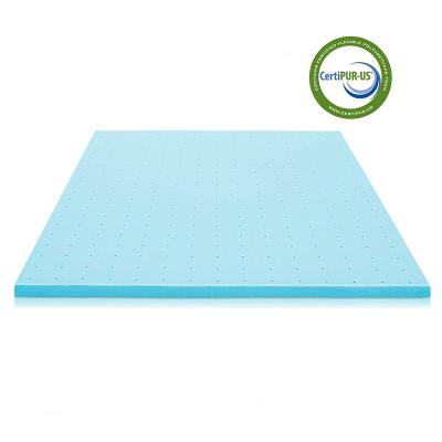 China Cooling King Queen Size Cool Gel Infused Memory Foam Mattress Topper for sale