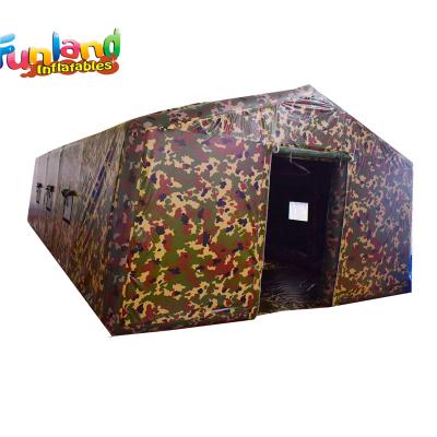 China Pvc Foldable Outdoor Camouflage Inflatable Military Tent For Camping for sale