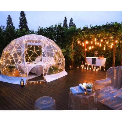 China Durable Clear PVC 2.6mm Galvanized Pipe Igloo Folding Luxury Camping Tent For Wedding for sale