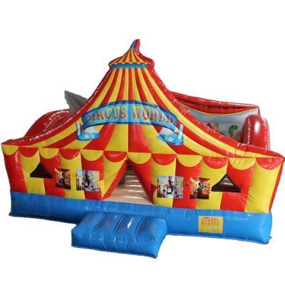 China Kids Having Fun Or Entertainment Circus Wholesale World Inflatable Bounce House For Kids Amusement Park for sale