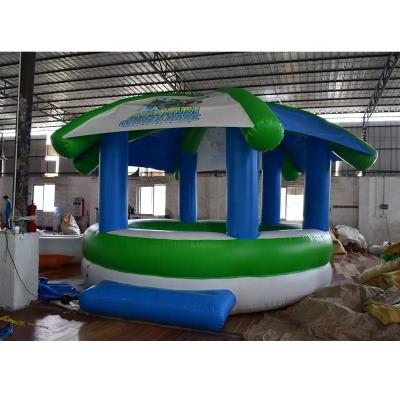 China PVC hot sale! ! ! New design inflatable water floating tent used on the lake for adult and children for sale