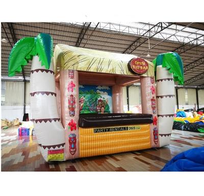 China High Quality Inflatable Hawaii Advertising Snack Booth Tiki Bar Style Mobile Kiosk Backyard Party Kiosk for sale