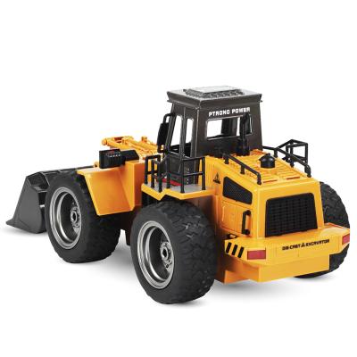 China RC Hobby 1:18 Scale 6CH RC Engineering Truck RC Excavator Toy Alloy Metal Bulldozer RC Crawler Forklift Tractor Excavator for sale