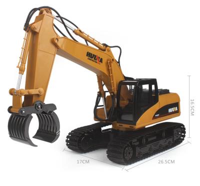 China RC Hobby Factory HuiNa 1570 RC Car 2.4G RC Excavator 16 Channels Metal Charging RC Car Model Toys for sale