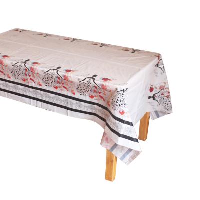 China PE Plastic Disposable Plastic Table Cloths Table Cover Tablecloth Waterproof Pirate For Wedding Party Decoration And Match Napkin for sale