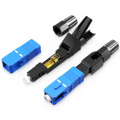 China FTTH SC/UPC Fiber Optic Fast Drop Wire Fast Connector For Covered Fiber Optic Cable Fiber Optic Fast Connector for sale