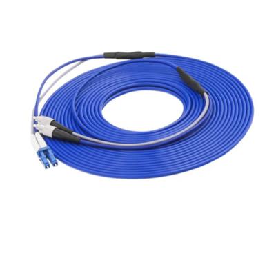 China Single Mode OS2 LSZH Single Mode Armored Patch Panel FC PVC 3.0 Mm Fiber Optic Patch Cord Armored PVC Use OFNR for sale