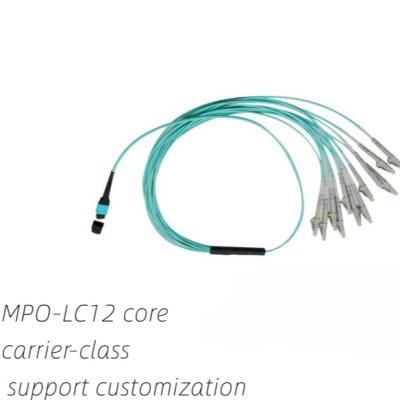 China FTTH Solution Data Networks Optical OM3 12 Cores MPO To LC for sale