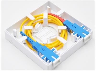 China Use in Patch Panel 2 Core SC FTTH Fiber Optic Socket Panel Fiber Optic Terminal Junction Box for sale