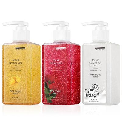 China Moisturizing BISUTANG Fragrance Lasting Fruit Hydration Dead Skin Removal Exfoliating Whitening Body Spa Shower Scrub Gel for sale