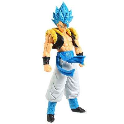 China Amazon Anime Dragon Ball Z Hot Selling Eco-friendly Japanese Blue Hair Gogeta Action Numbers PVC Character Toy for sale