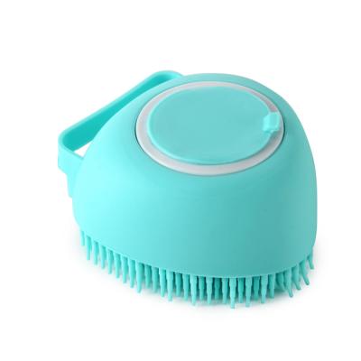 China Stocked Massage Brush Dog Cat Hair Bath Comb Pet Shower Brush Wholesale New Soft Silicone Box Bathing Products 83g for sale