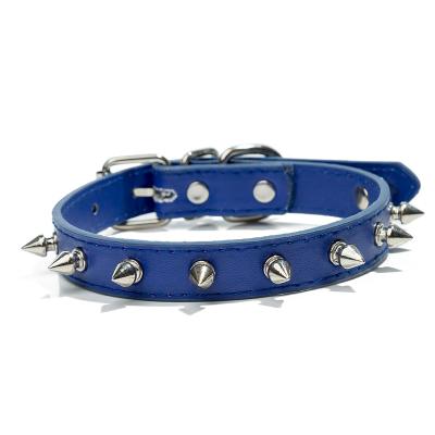 China Custom Wholesale Personalized Leather Bullet Rivets Pet Collar Anti-bite Accessories Dog Chain for sale