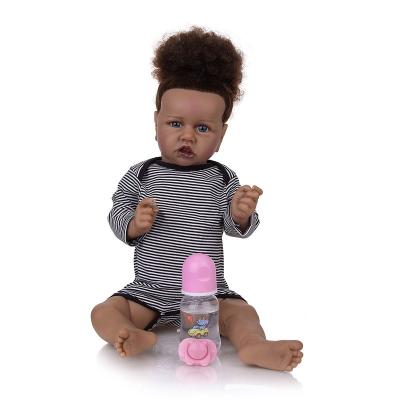 China Changeable Dressing Reborn Baby - Doll Girl's Toy African American Black Dolls Girl With Dark Skin Tone For Christmas Present for sale