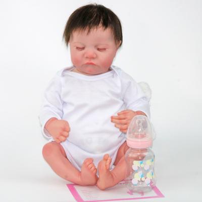 China Changeable Dress Realistic Soft Body 17inch Vinyl Soft Boy Baby-Doll With A Feeding Bottle One Pasifie Th for sale