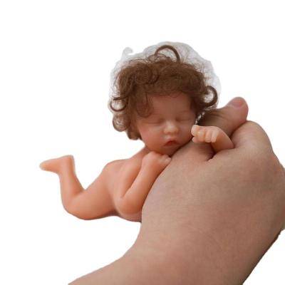 China Changeable Soft Full Body Silicone Lifelike Silicone Reborn Baby Doll 6inch Lifelike Reborn Baby Doll for sale