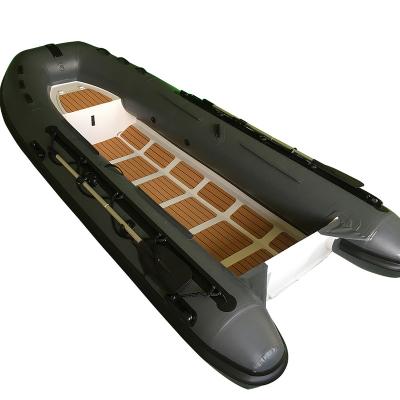 China Warter Sports Double V Aluminum Deep Aluminum Hull Inflatable Rowing Boat RIB Boat for sale