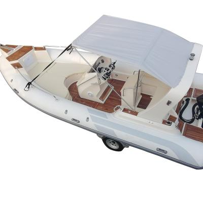 China Warter Sports CE 22.3FT 6.8m Fiberglass Yacht Rib PVC / Hypalon Boat for sale