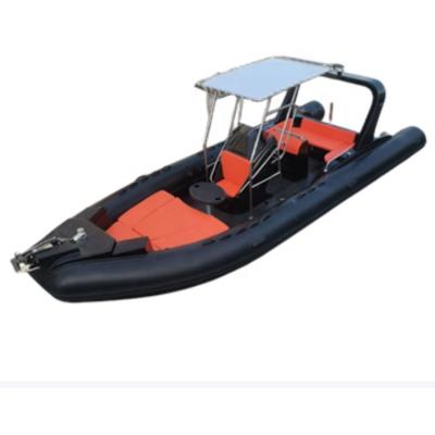 China RIB6.8m center console fiberglass hull relaxing rigid pvc/hypalon rib material boat with CE for sale for sale