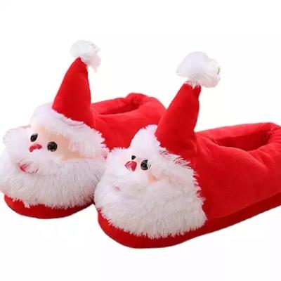 China New Santa Claus Slippers Indoor Cotton Shoes Light Plush Toys Special Christmas Gift Winter Plush Slippers for sale