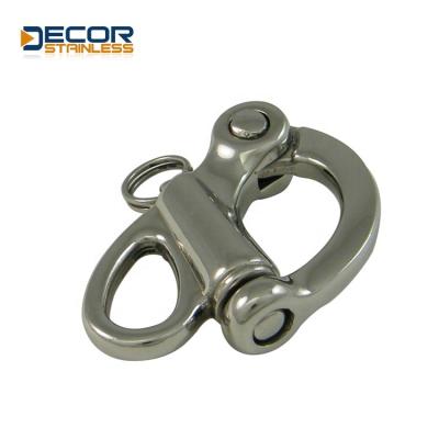 China Heavy Industry Durable Stainless Steel Fixed Bail Quick Release Snap Shackle For Kayak Sailboat Yacht Sailing Equipment for sale